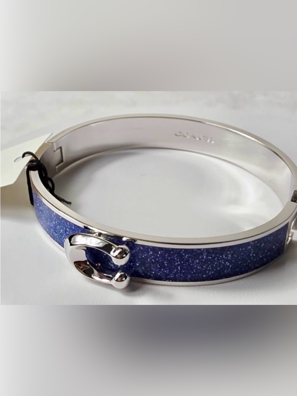 Coach C Logo Hinged Bangle Bracelet NWT - Picture 7 of 12
